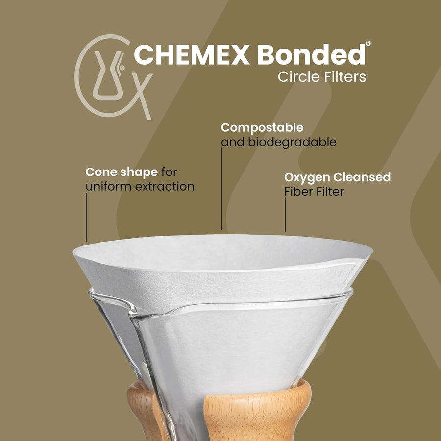 Chemex FC-100 Filter Papers: Pre-Folded Circles