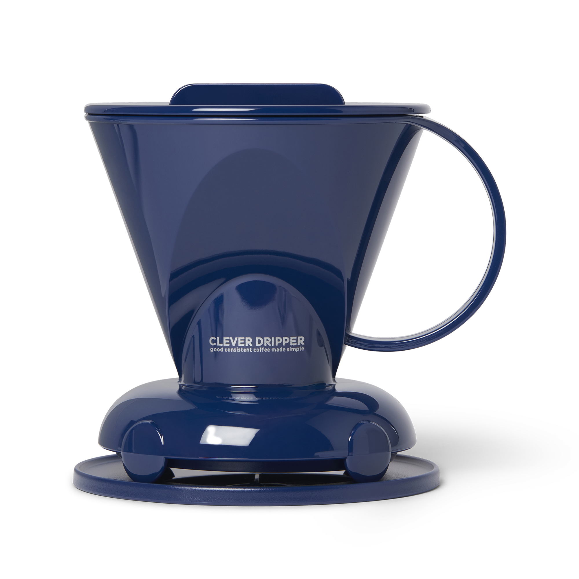 Clever Dripper Pour Over Coffee Maker – Glass, #4 Cone Filters, 18oz (500ml), Black