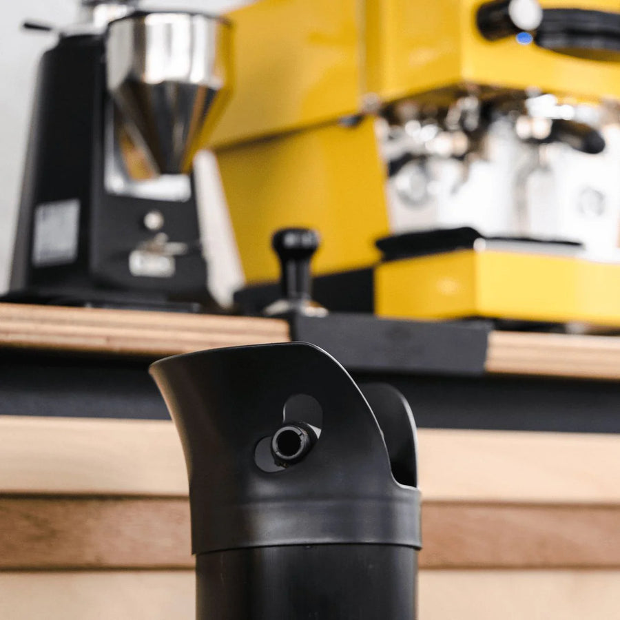 The Rhino Coffee Gear Thumpa Floor Standing Coffee Knock Tube. Available from Ozone Coffee Roasters at ozonecoffee.co.uk