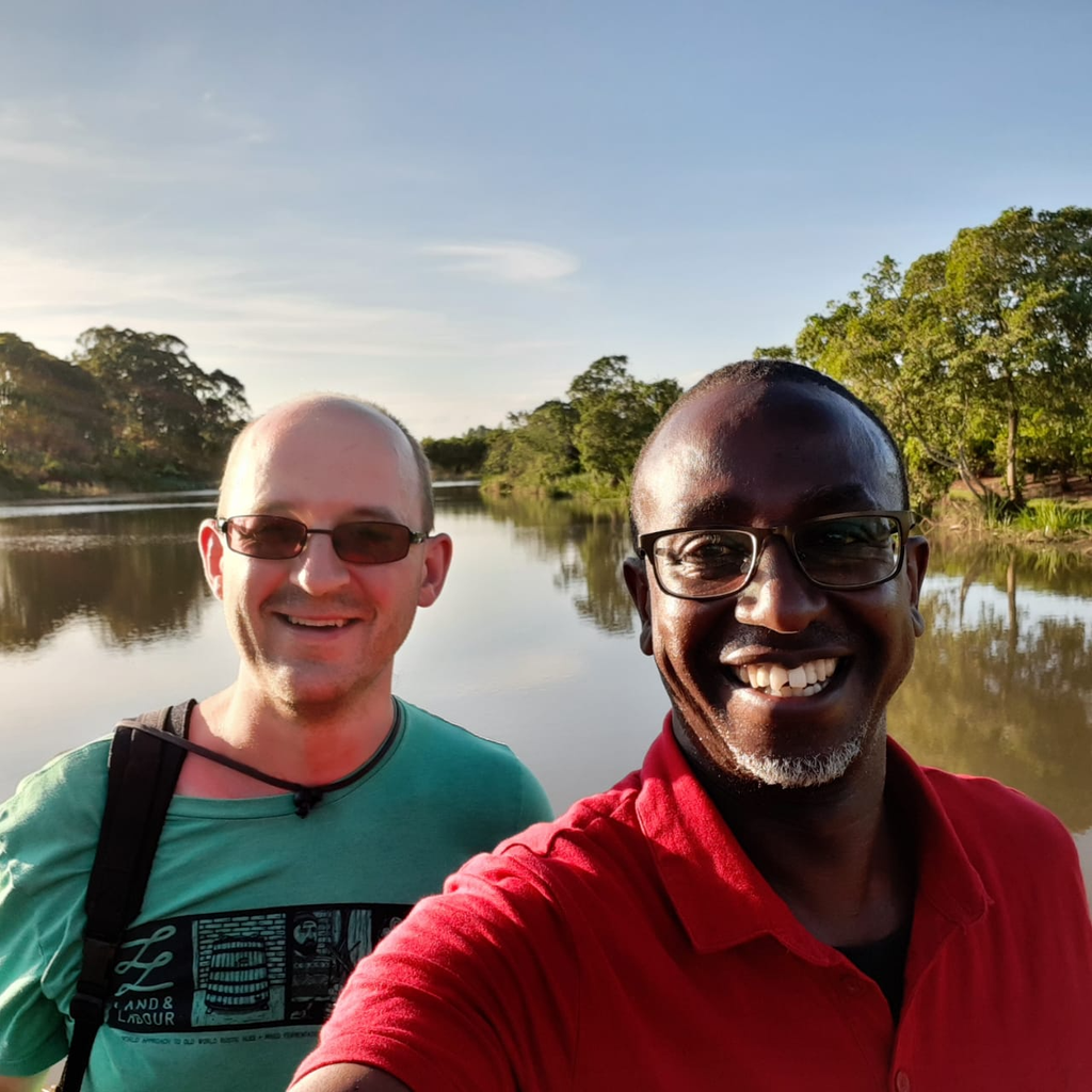 Roland Glew and Dr. Brian Gakunga at the Kiriga Estate in Gatanga, Muranga, Kenya