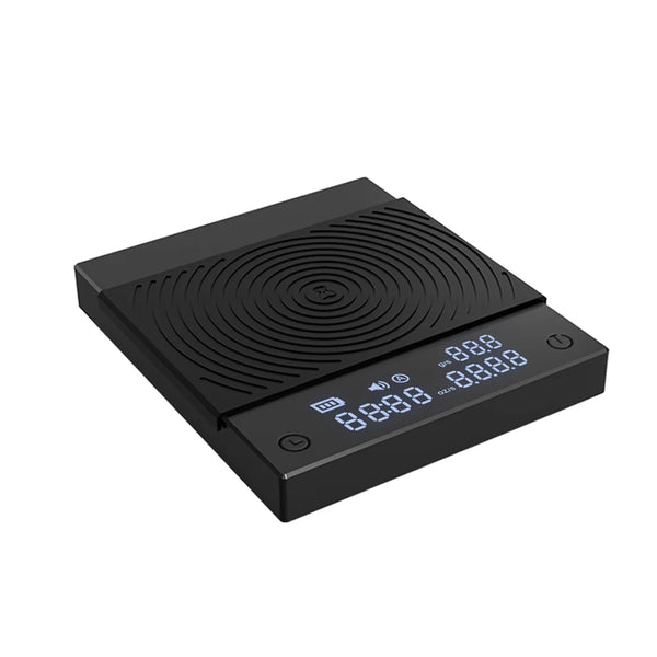 Timemore Black Mirror Basic 2 digital coffee scale with timer and flow rate indicator