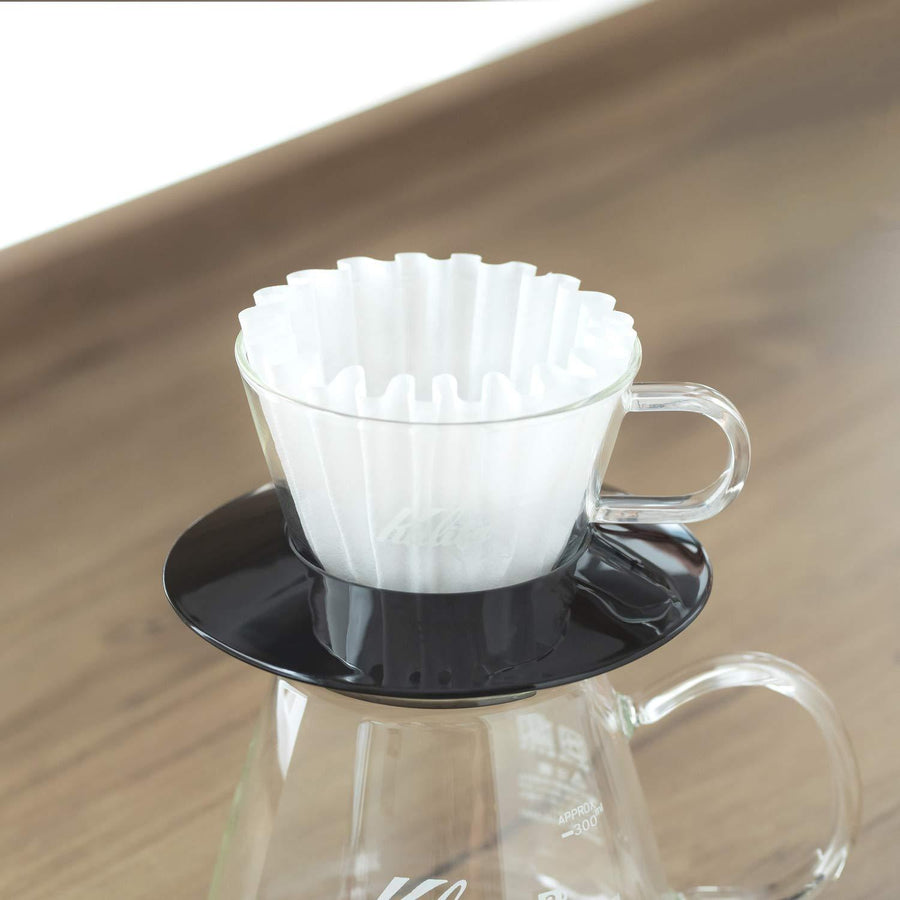 Kalita Wave Glass Dripper - 155 Black | Hasbean.co.uk