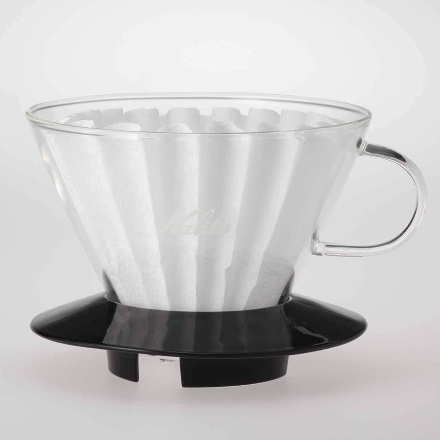 Kalita Wave Glass Dripper - 185 Black | Hasbean.co.uk