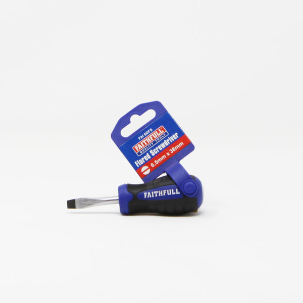 Faithfull Stubby Flared Screwdriver, 6.5mm x 38mm
