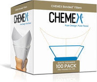 Chemex FS-100 Coffee Filters: Pre-Folded Squares - box of 100 filter papers