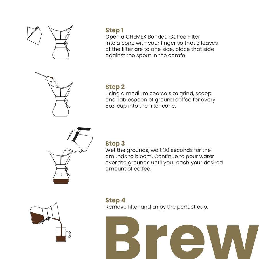 Chemex Pre-Folded Natural Filter Squares (FSU-100) available from ozonecoffee.co.uk