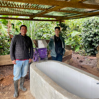 Eyner Saldivar and Ozone CEO Lizzie Gurr at El Cedro in Cajamarca, Peru