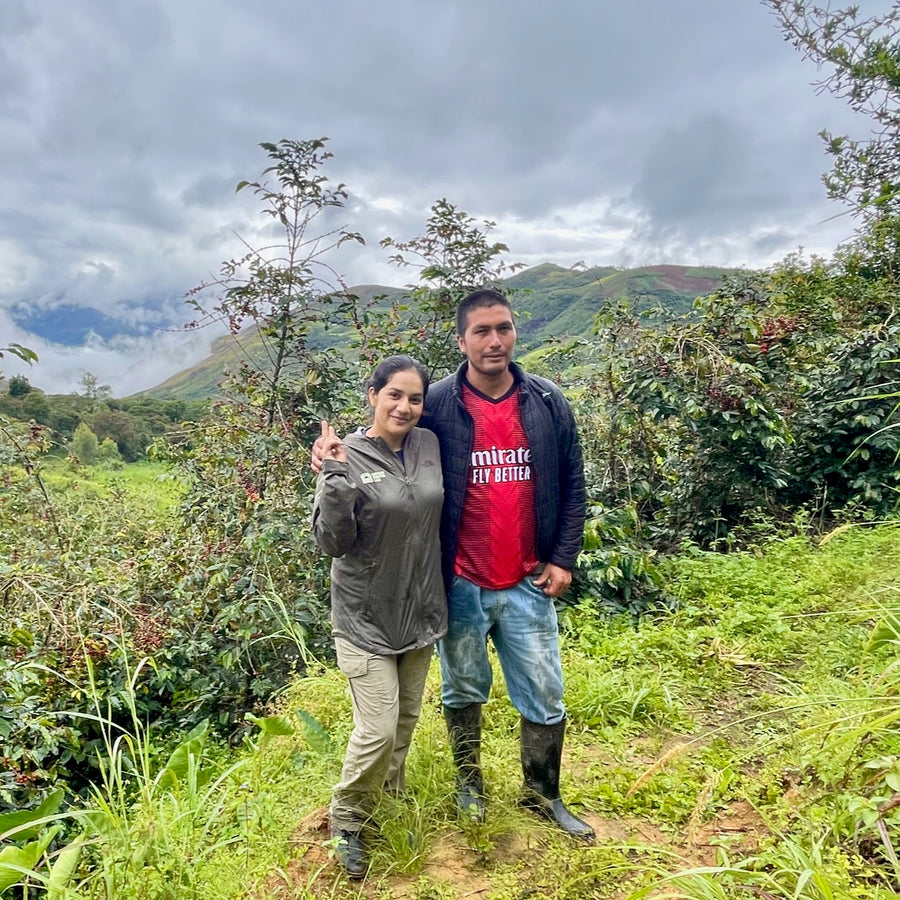 Einer Saldivar at his farm El Cedro in Cajamarca, Peru