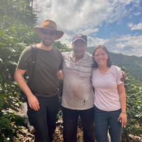 Ozone Green Buyer Roland Glew with Gregorio Paye at his farm in Bolivia