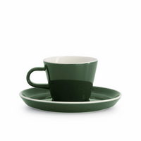 Acme Roman Cup Small (150ml) - Kawakawa (Green) and saucer