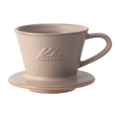 Kalita Wave MI Ceramic Dripper (Sand Brown) 155 front view