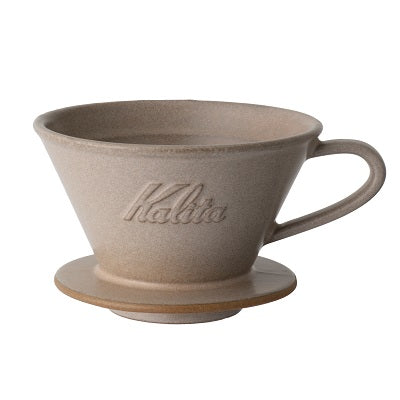 Kalita Wave MI Ceramic Dripper (Sand Brown) 185 front view