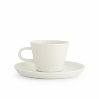 Acme Roman Cup Small (150ml) - Milk (White) and saucer