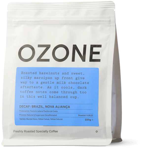 Decaf: Brazil, Nova Alianca, Sugarcane Decaffeinated | Ozone Coffee Roasters