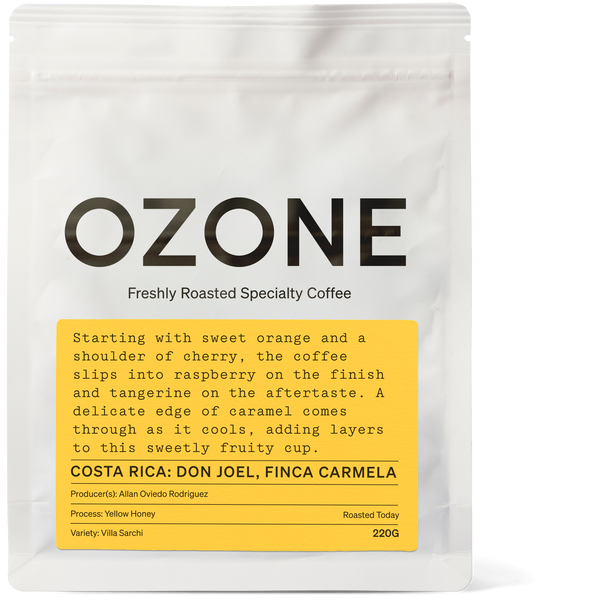 Ozone Specialty Coffee Roasters. Costa Rica: Don Joel, Finca Carmela, Yellow Honey, Villa Sarchi