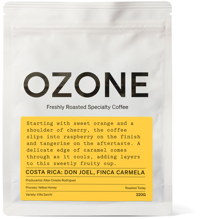 Ozone Specialty Coffee Roasters. Costa Rica: Don Joel, Finca Carmela, Yellow Honey, Villa Sarchi