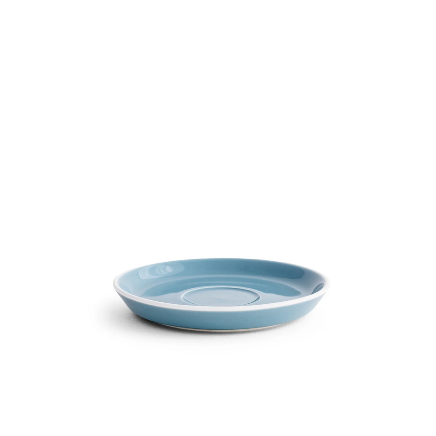 Acme Roman Range Saucer - Small 12cm Kokako (Blue). Designed for modern espresso and filter cups. Premium coffee saucer for stylish UK kitchens and cafés.