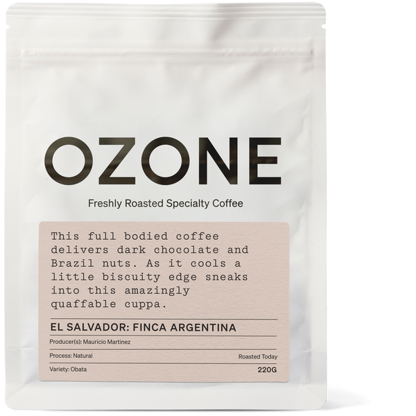 El Salvador: Finca Argentina, Obata, Natural roasted by Ozone Coffee Roasters UK