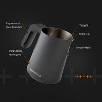 Subminimal FlowTip Milk Jug 450ml, Black with Handle features explained