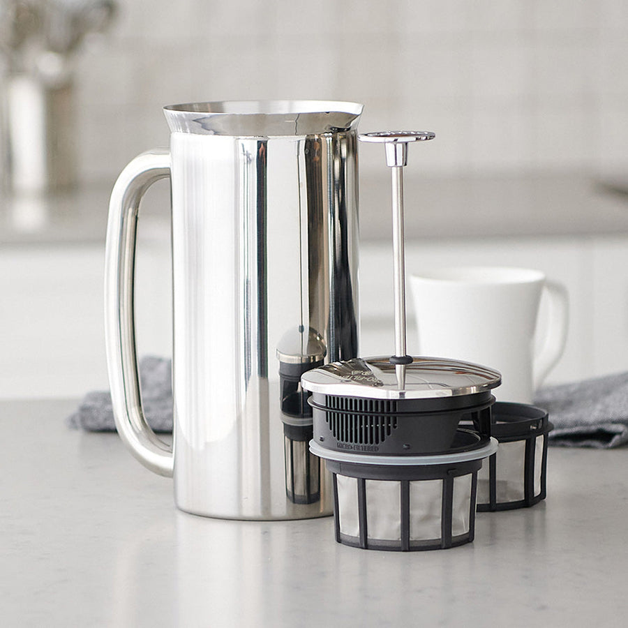 ESPRO P7 French Press Coffee Maker – Polished Stainless Steel (18oz / 532ml)