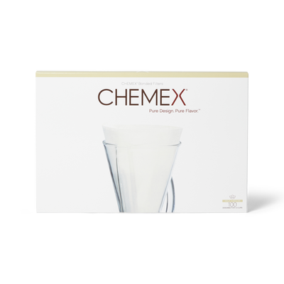 Chemex Unfolded Oxygen Cleansed Half Moon Filter Papers (FP-2) - box of 100 filters