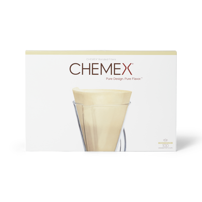 Chemex Unfolded Natural Half Moon Filter Papers (FP-2N) - box of 100 filters