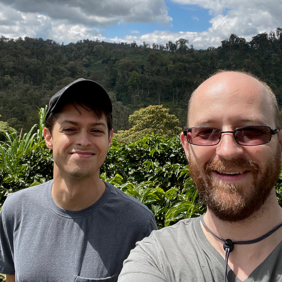 Erwin 'Wingo' Mierisch and OCR Green Buyer Roland Glew at La Huella