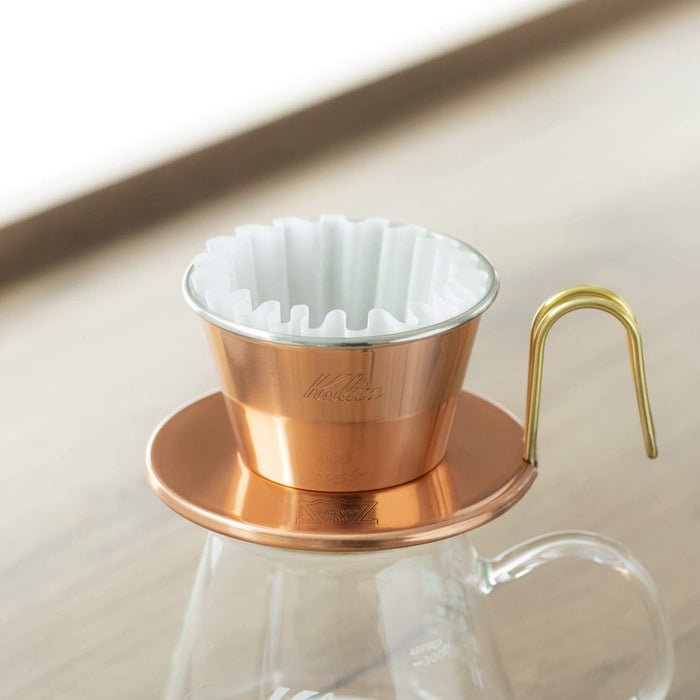 Kalita Wave Tsubame Copper Dripper - 155 (WDC-155) | Hasbean.co.uk