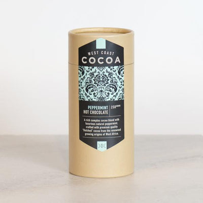 West Coast Cocoa Peppermint Hot Chocolate 250g Tube. Hasbean.co.uk