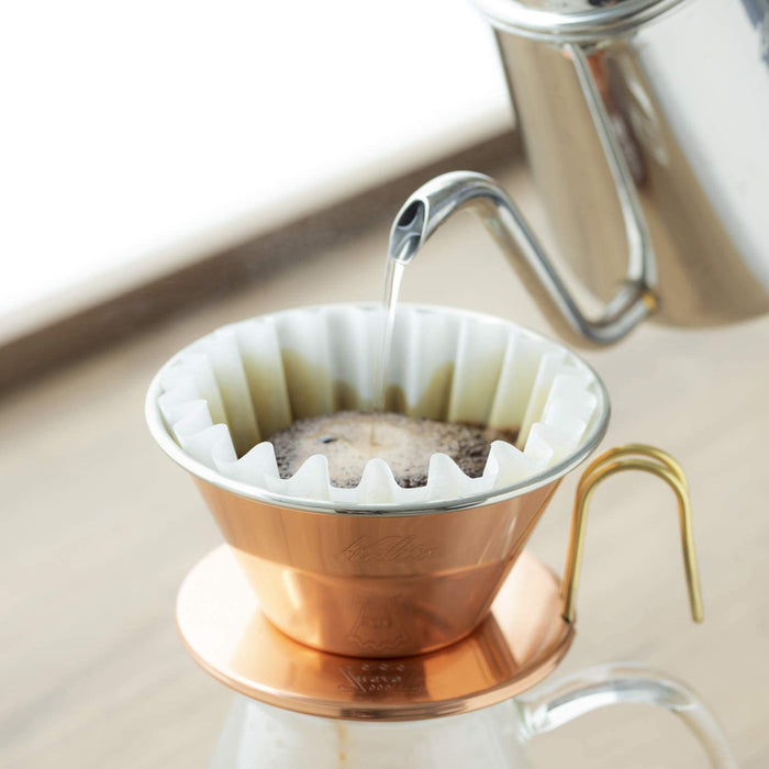 Kalita Wave Tsubame Copper Dripper - 185 (WDC-185) | Hasbean.co.uk